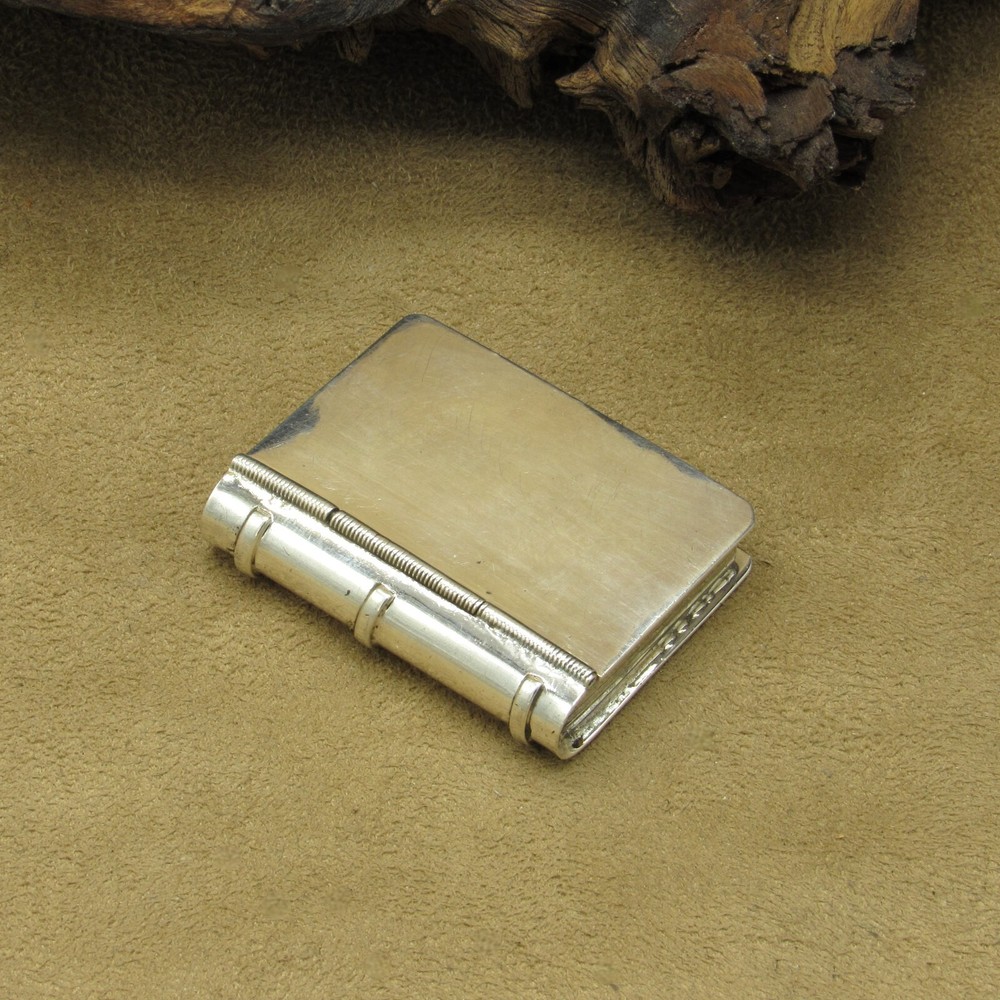 Vintage Sterling Silver Book-Shaped Pill Box