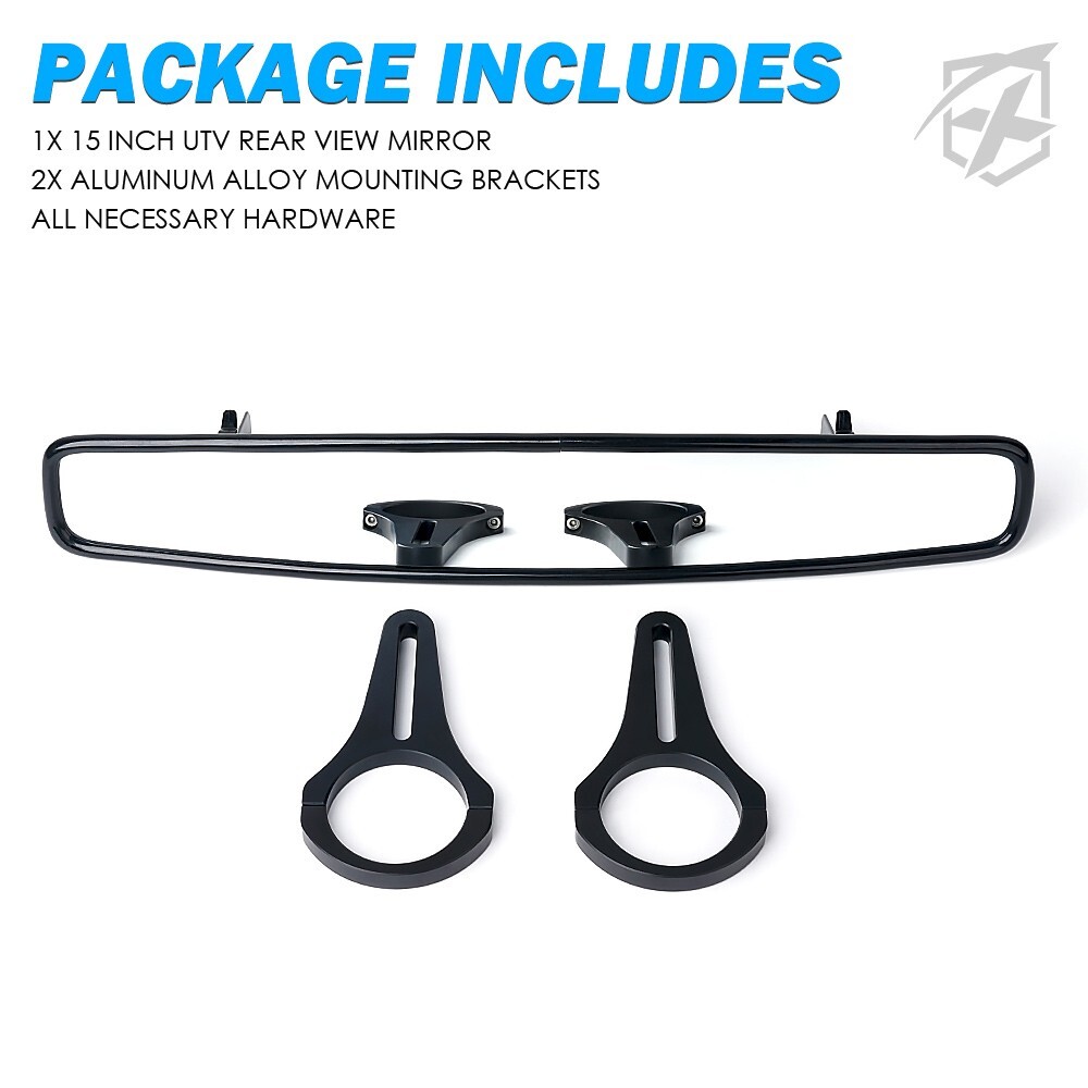 RZR UTV Rear View Center Mirror w/ 1.75" Bar for Polaris RZR 800 900 S/XP 1000