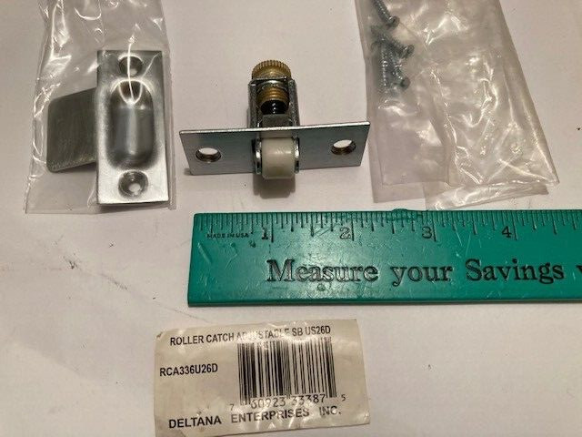 SOLID BRASS - ADJUSTABLE DELTANA #RCA336U26D  2 1/4"  X 7/8" ROLLER CATCH BC