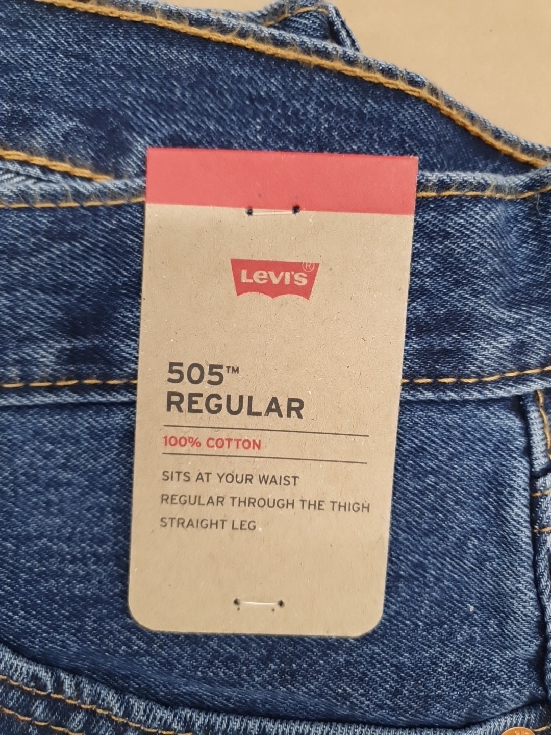 Levi's Men's 505 Regular Fit Denim Jeans CG2 Medium Stonewash Size 33 X 32 NWT