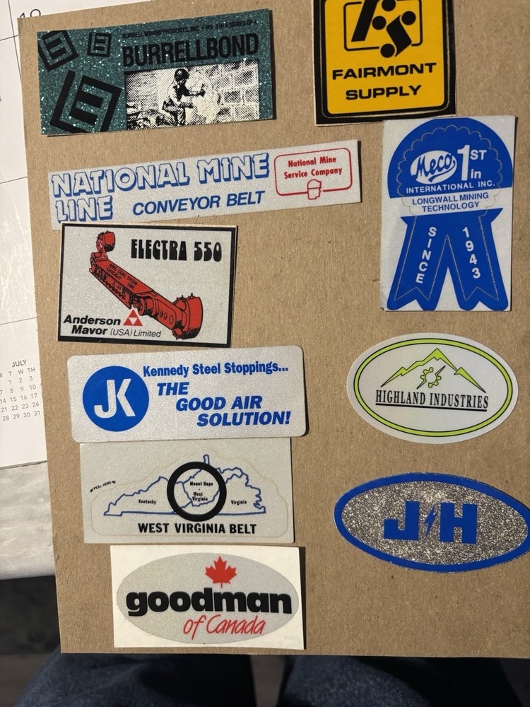 COAL MINING STICKERS. 10 Nice Vendors Item 8
