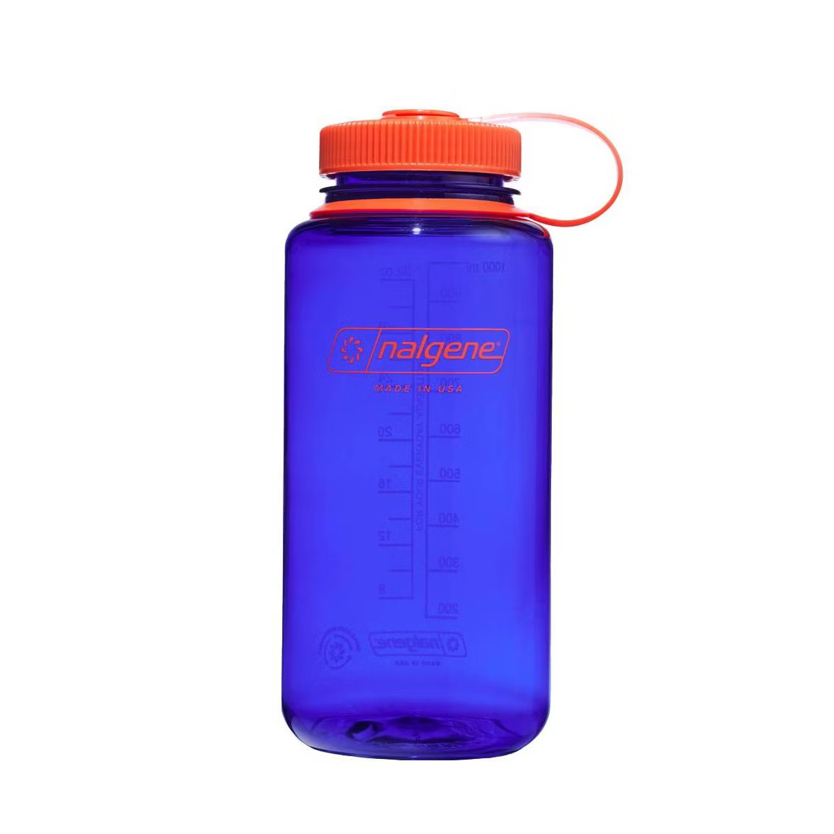 Nalgene 32 fl oz Plastic Wide Mouth Water Bottle Made in USA BPA Free