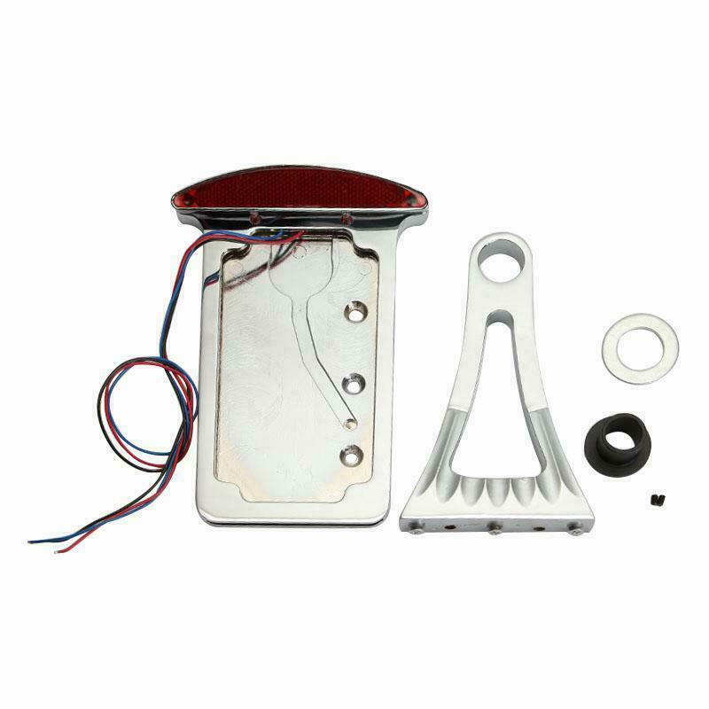 Motorcycle Side Mount License Plate Bracket Tail Light For Harley Chopper Bobber