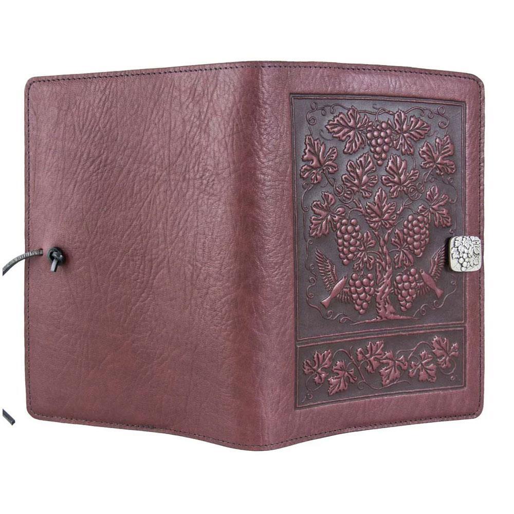 Handmade Grapevine Design Red Wine Leather Journal Diary Notebook