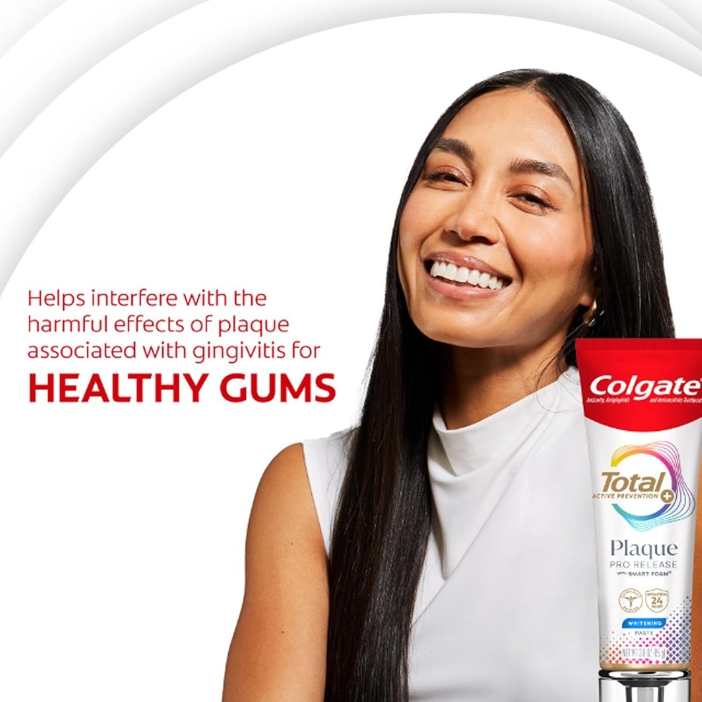 Colgate Total Plaque Pro Release Whitening Toothpaste - 3 oz - 2pk