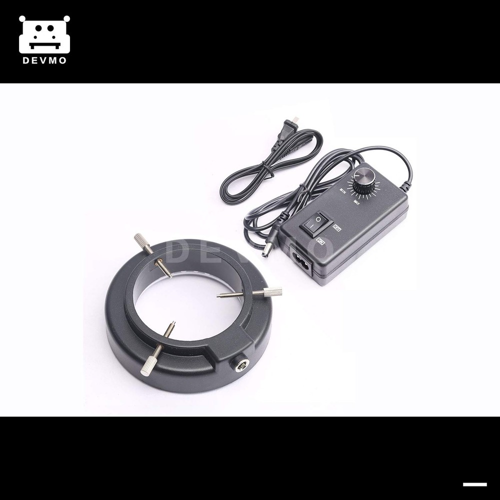 DEVMO 60-LED Adjustable Ring Light Illuminator Lamp for Stereo 1 pcs, White