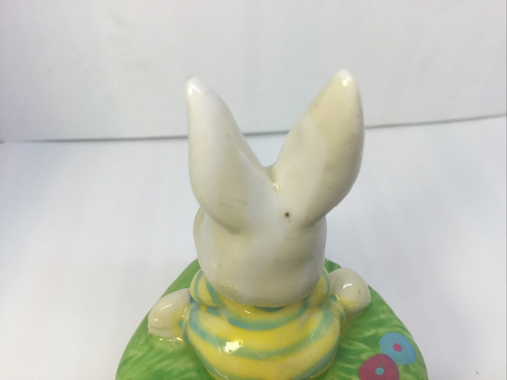 Easter Heart Shaped Bunny Trinket Box