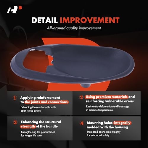 Front Driver or Passenger Side Interior Door Handle Bezel Compatible with
