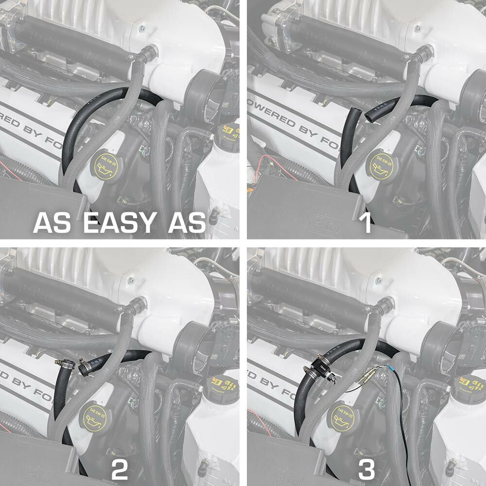 GlowShift 16mm 5/8" I.D. Water Oil Transmission Temperature Sender Hose Adapter