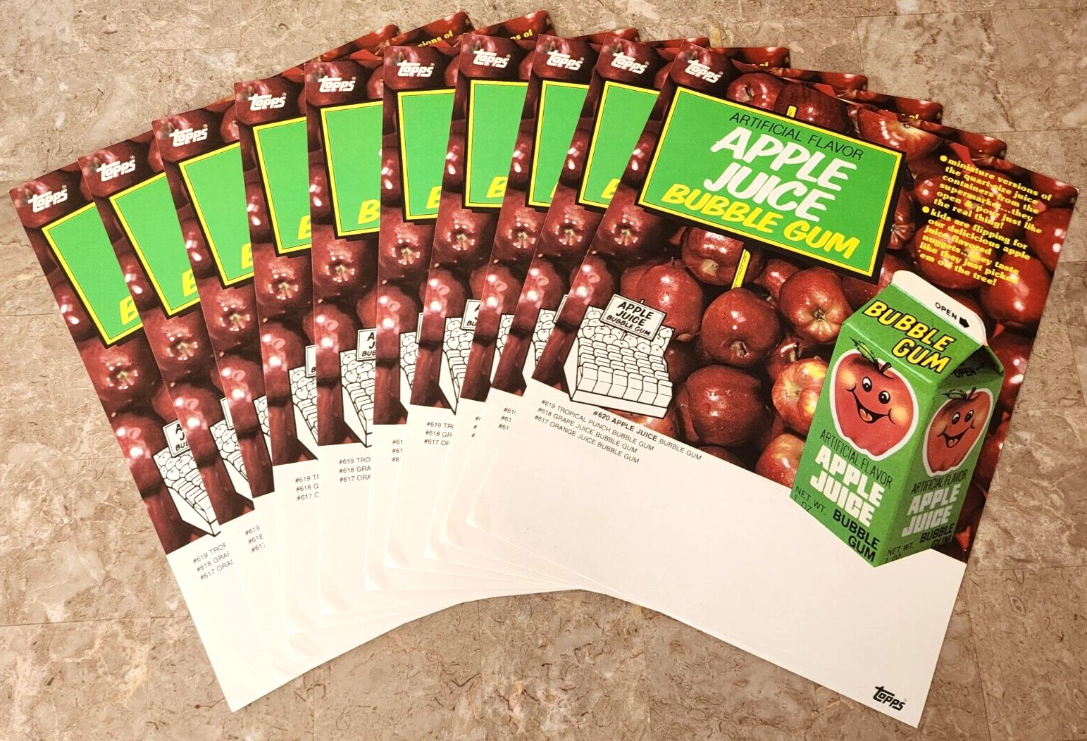 1984 Topps Apple Juice Bubble Jum Dealer Sell Sheet Promo Retail (One)