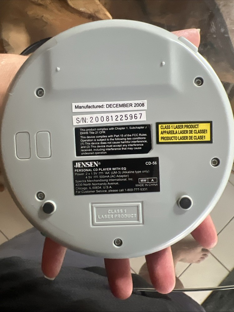 jensen cd player portable