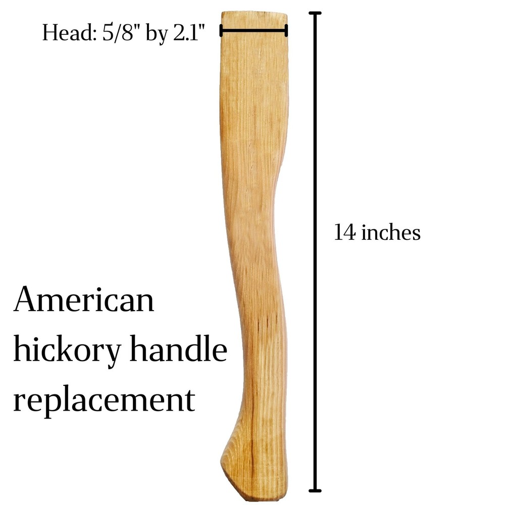 Durable 14-Inch Light Brown Axe Replacement Handle for Easy Use