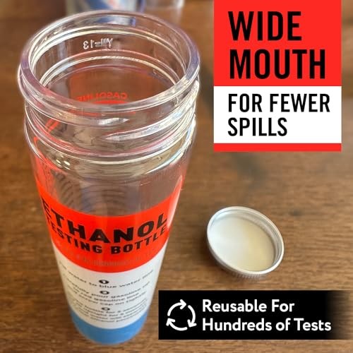 [2-Pack] Reusable Ethanol Testing Kit - Wide Mouth Fuel Test Bottle for E85