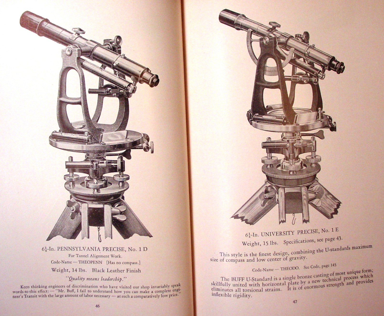 1938 Buff & Buff Surveying Insts. Catalog