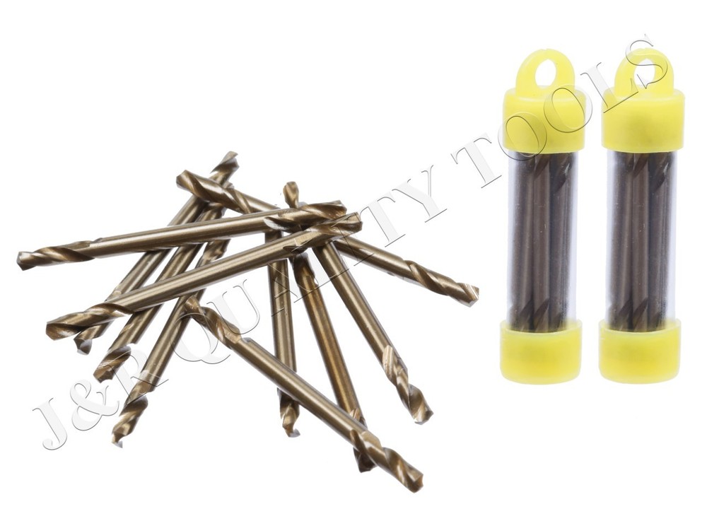 20pc DOUBLE ENDED POINT DRILL BITS M35 COBALT 1/8"