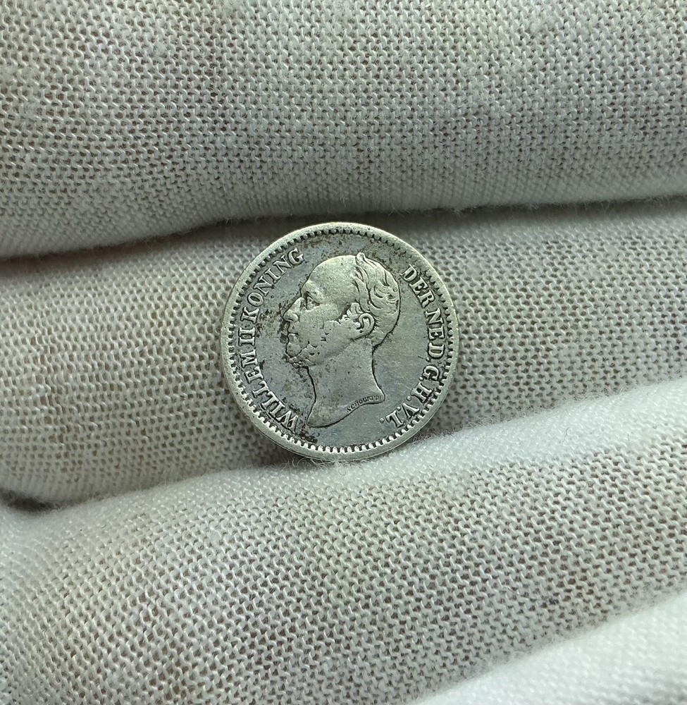1849 Netherlands 10 Cents Silver! C411