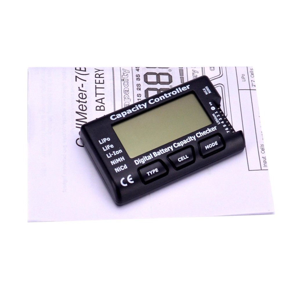FPVking RC CellMeter-7 Digital Battery Capacity Checker Controller BLACK