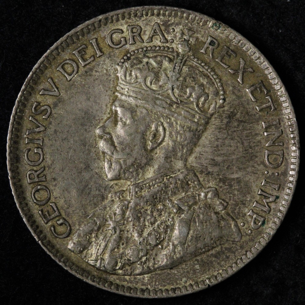 1918 Canada SILVER Twenty Five Cents AU E347 ROOCH