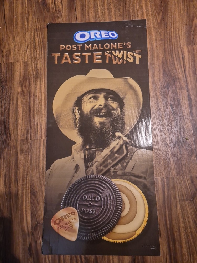 OREO POST MALONE EDITION SALTED CARAMEL ***Cardboard DISPLAY*** Size 41x19