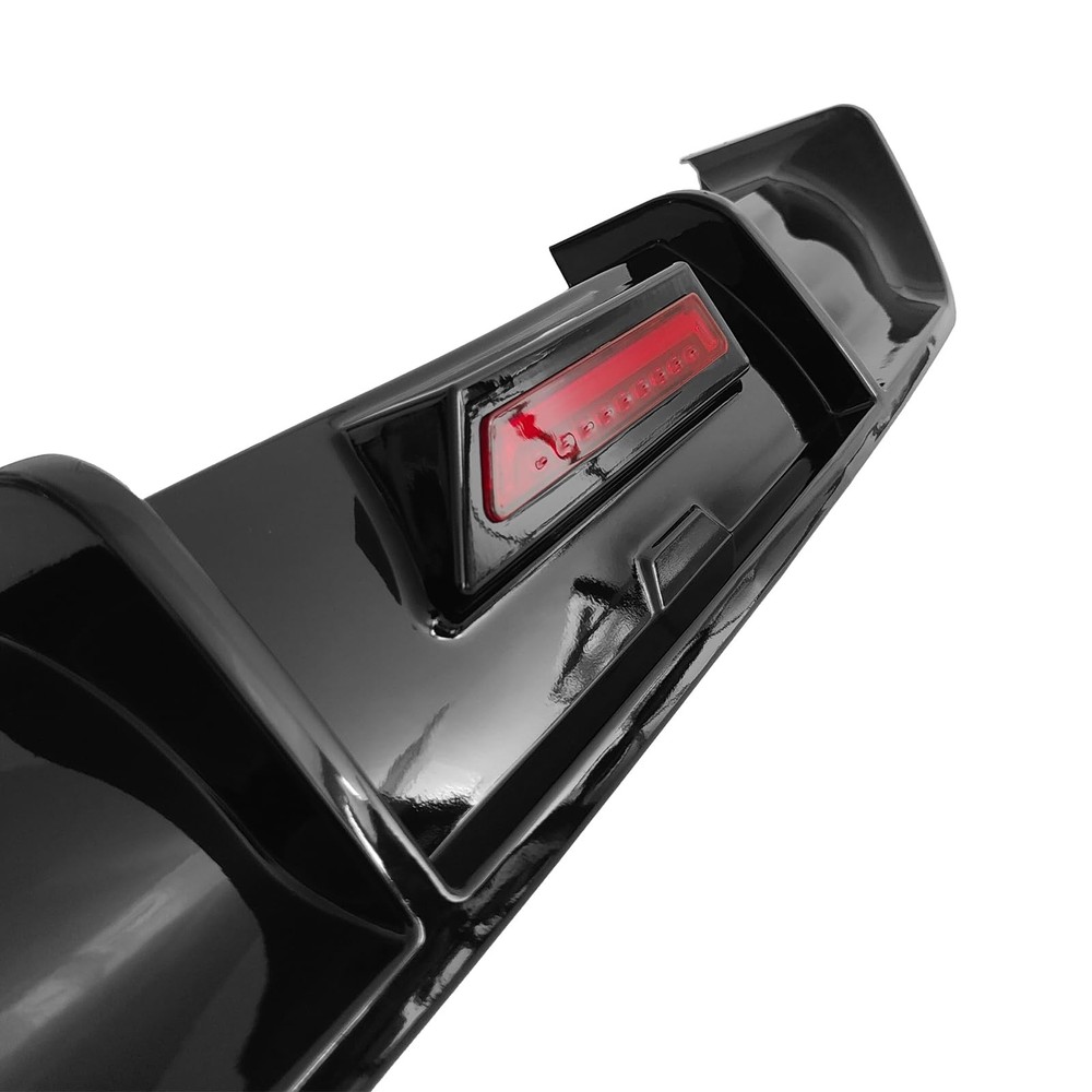 后扩散器唇 LED 适用于丰田凯美瑞 SE XSE 2018-2024 光泽黑色 PP 3PCS