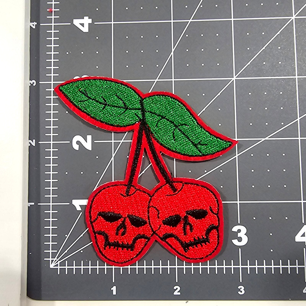 Skull Cherry - Embroidered Patch
