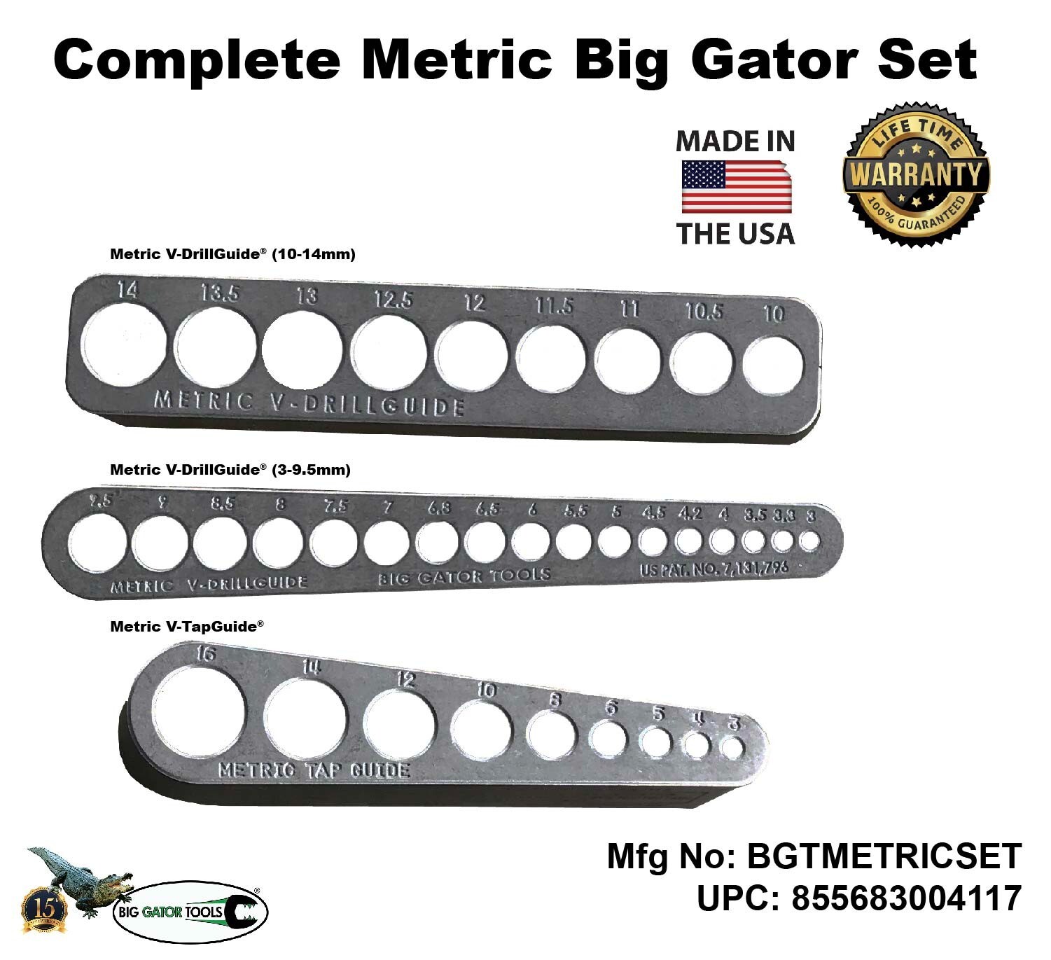 The Complete Metric Set - Drill & Tap Guides - Big Gator Tools line