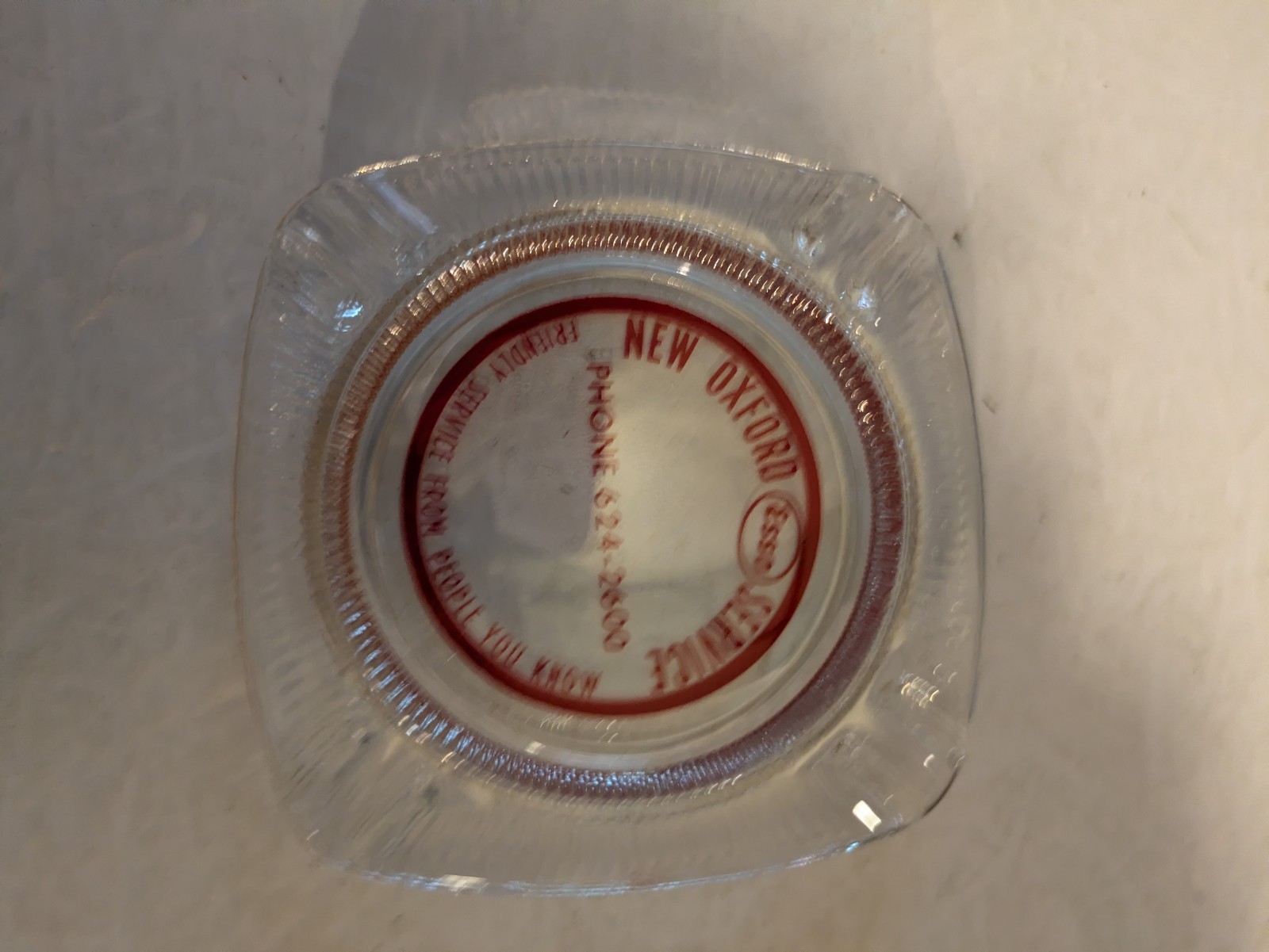 1960s Era New Oxford Pennsylvania ESSO Oil Gas Service Station ashtray VINTAGE--