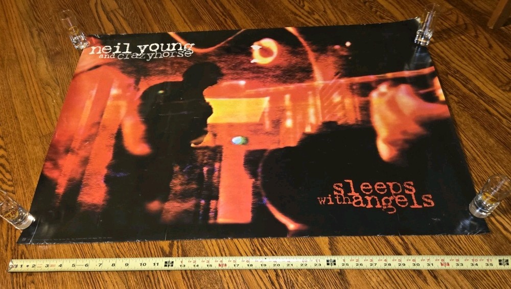 Neil Young and Crazy Horse Sleeps with Angels Cd/record Store Promo 1994 Poster