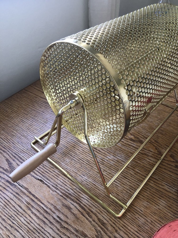 Small Brass Raffle Ticket Drum With Tickets