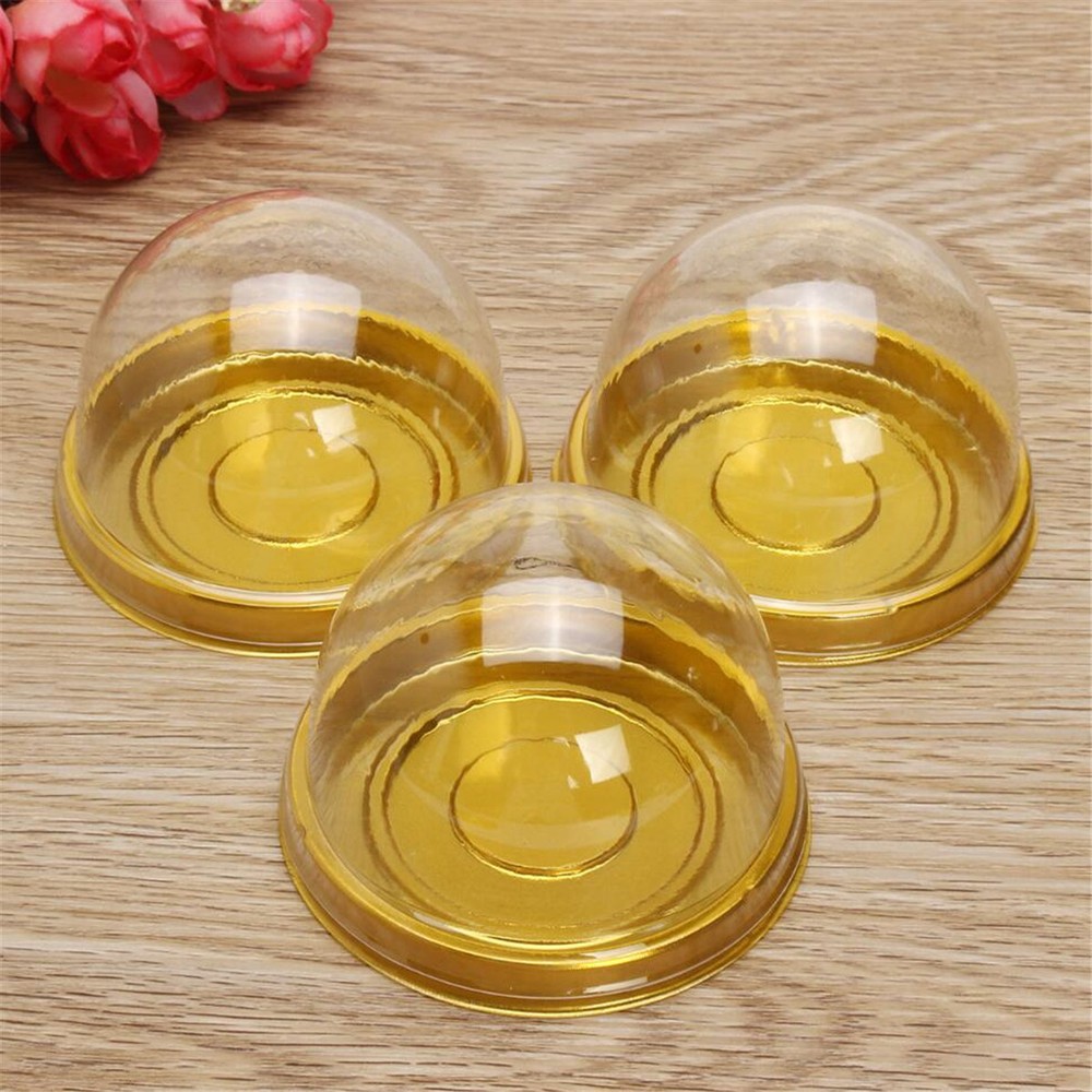 30pcs Clear Plastic Mini Cupcake Boxes Cake Packing Boxes Muffin Pod Dome Box