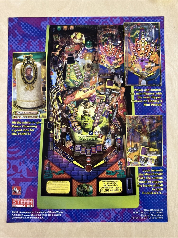 Stern Shrek Pinball Flyer