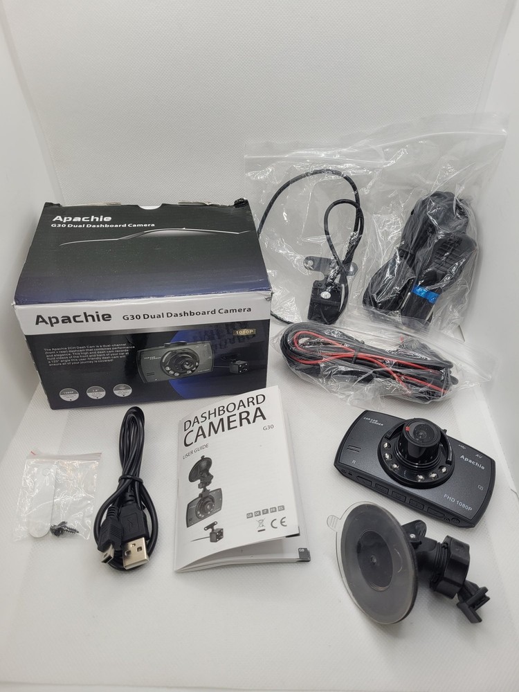 Apache G30 Dual Dash Camera Full HD 1080P Wide Angle Night Vision