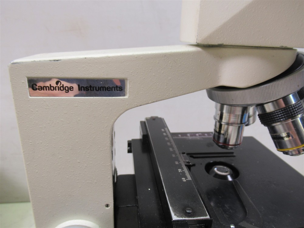Cambridge Instruments Binocular Microscope Galen III Bausch & Lomb 4 Objectives