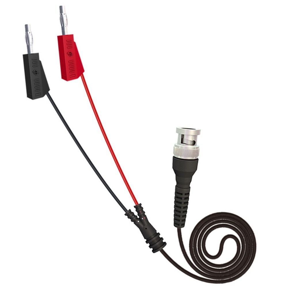 Secure Connection BNC to Dual Stacking Test Leads Cable for Oscilloscopes