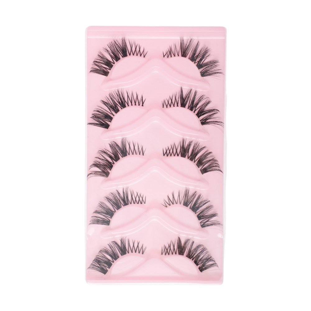 Dense False Eyelashes for Makeup Black B79 5 Pair