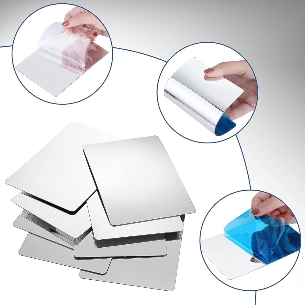 Shatterproof plastic mirror surface, double-sided protective film reflector