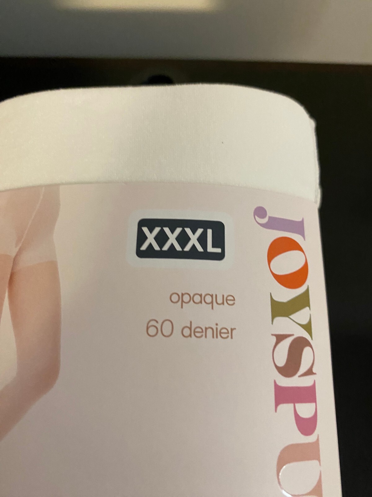NEW WOMEN'S SIZE XXXL JOYSPUN 2 PACK WHITE /CHINO OPAQUE TIGHTS 60 DENIER