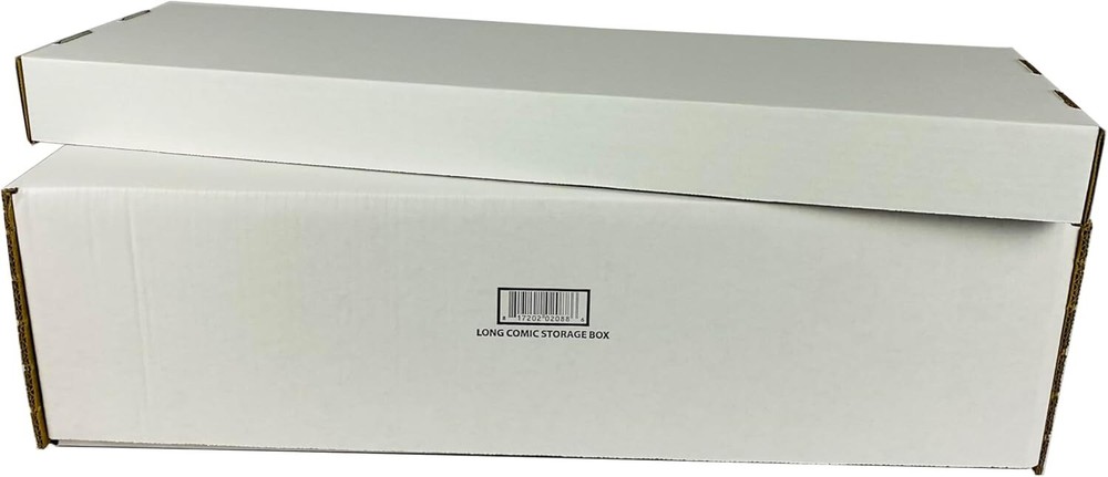 Comic Book Storage Box - 5 Count Long Comic Book Boxes with White Corrugated ...