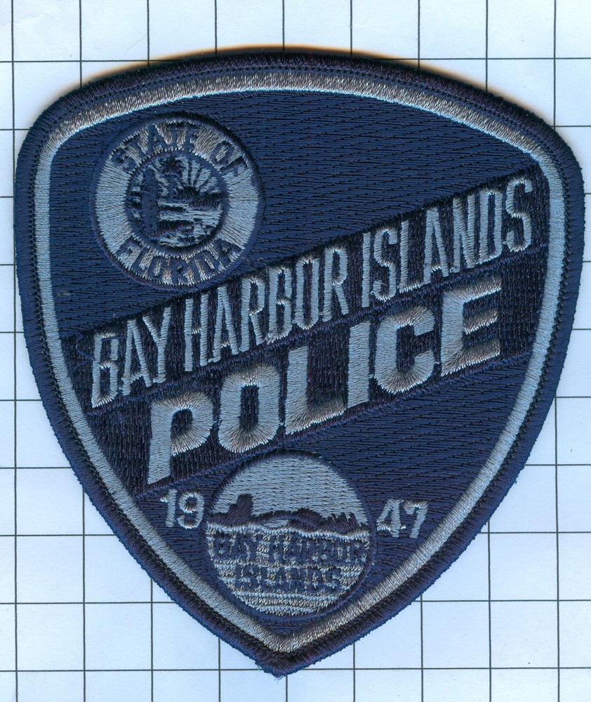 Police Patch  - Florida - Bay Harbor Islands (Blue)