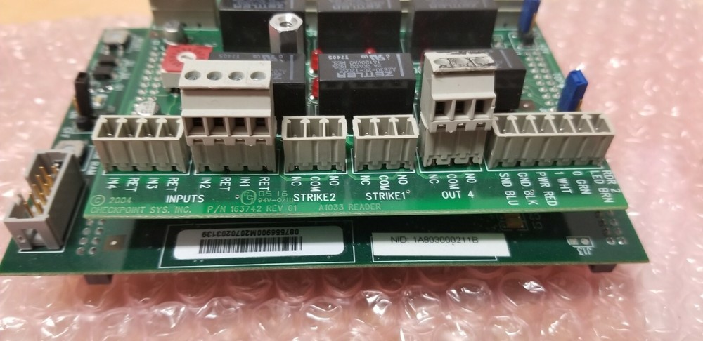Checkpoint AC-1200-CPU CPU Board With A1033 Reader Board Access Control Rev00