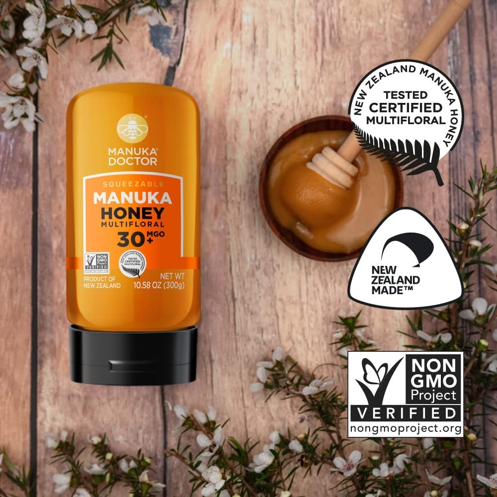 MANUKA DOCTOR - Raw Manuka Honey MGO 30+ SQUEEZY, 100% Pure New Zealand Honey. C