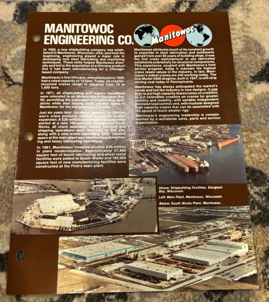 Manitowoc Engineering Co. Brochure AMIL25