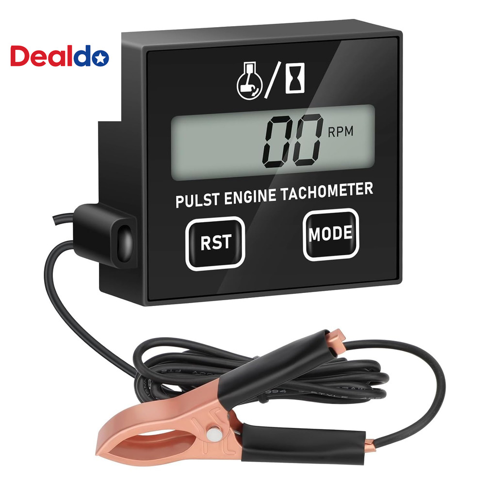 Small Engine Tachometer, Digital Tachometer Tach Gauge Reset Function Equipped w