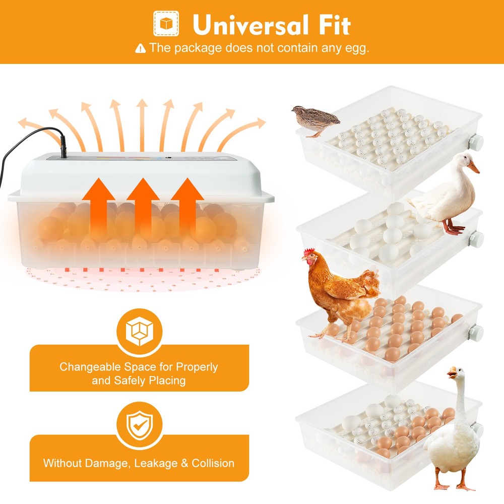 64 Eggs Incubator Digital Automatic Turning Hatcher Chicken Farm Hatching Eggs