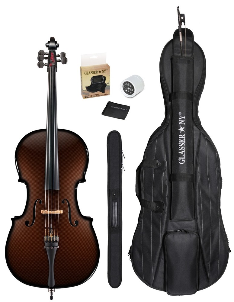 Glasser Carbon Composite Cello 4 string Outfit