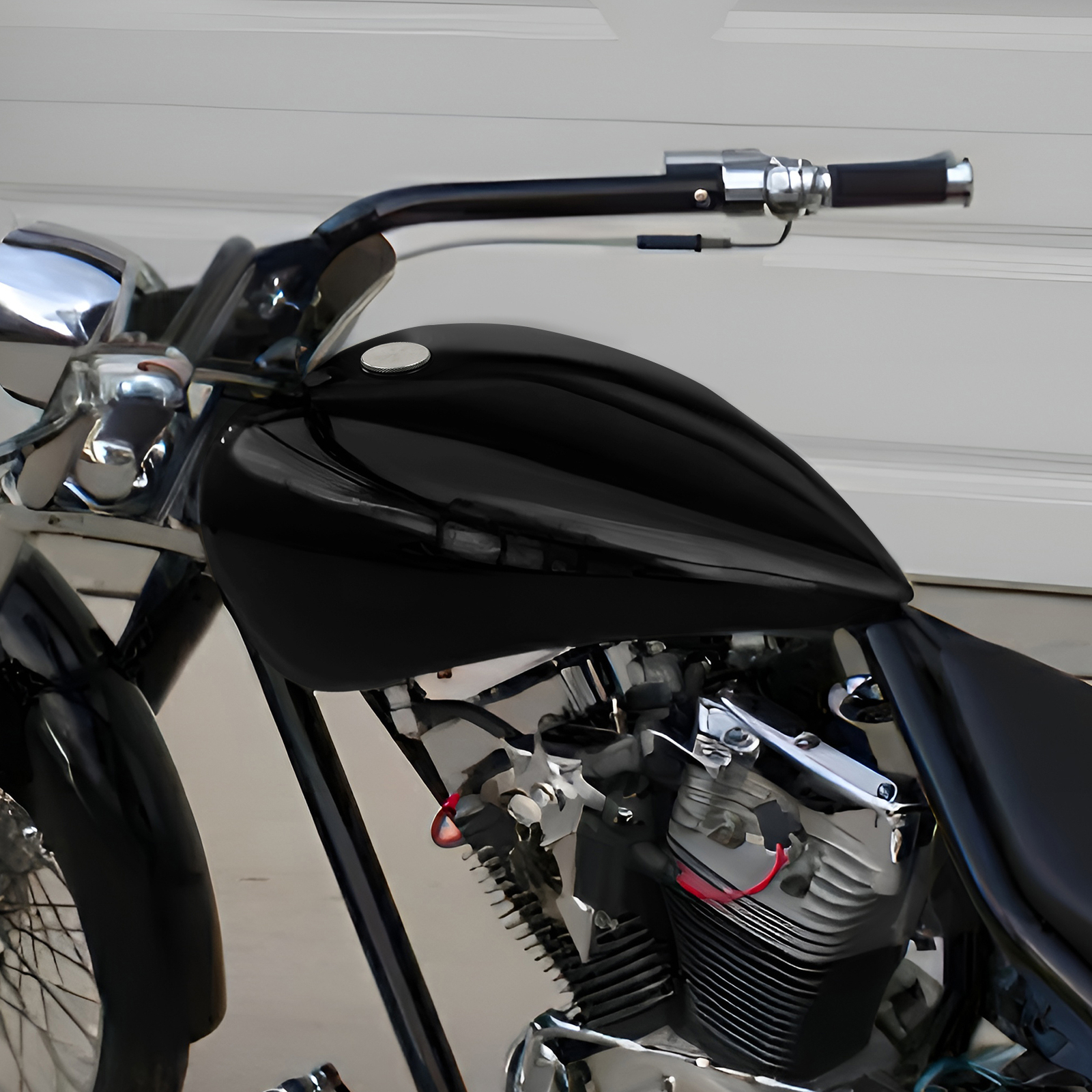 Custom 5" Stretched 4.5gal. Fuel Gas Tank Fit For Harley Chopper Motorcycle Bike