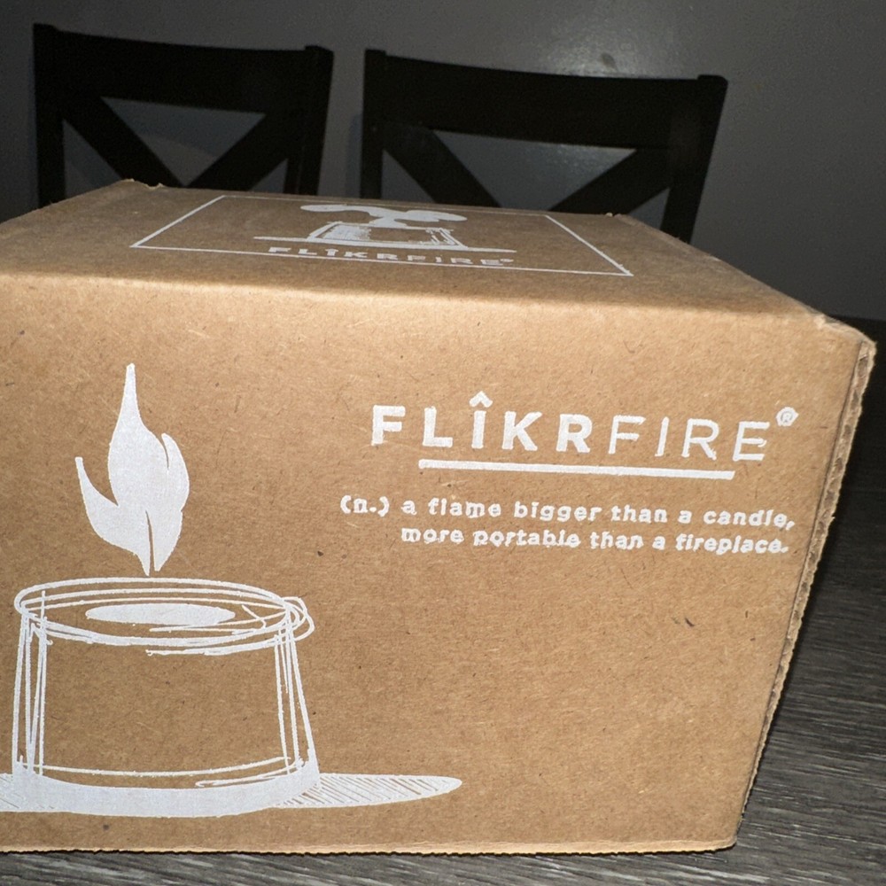 FLIKRFIRE Personal Concrete Fireplace NEW