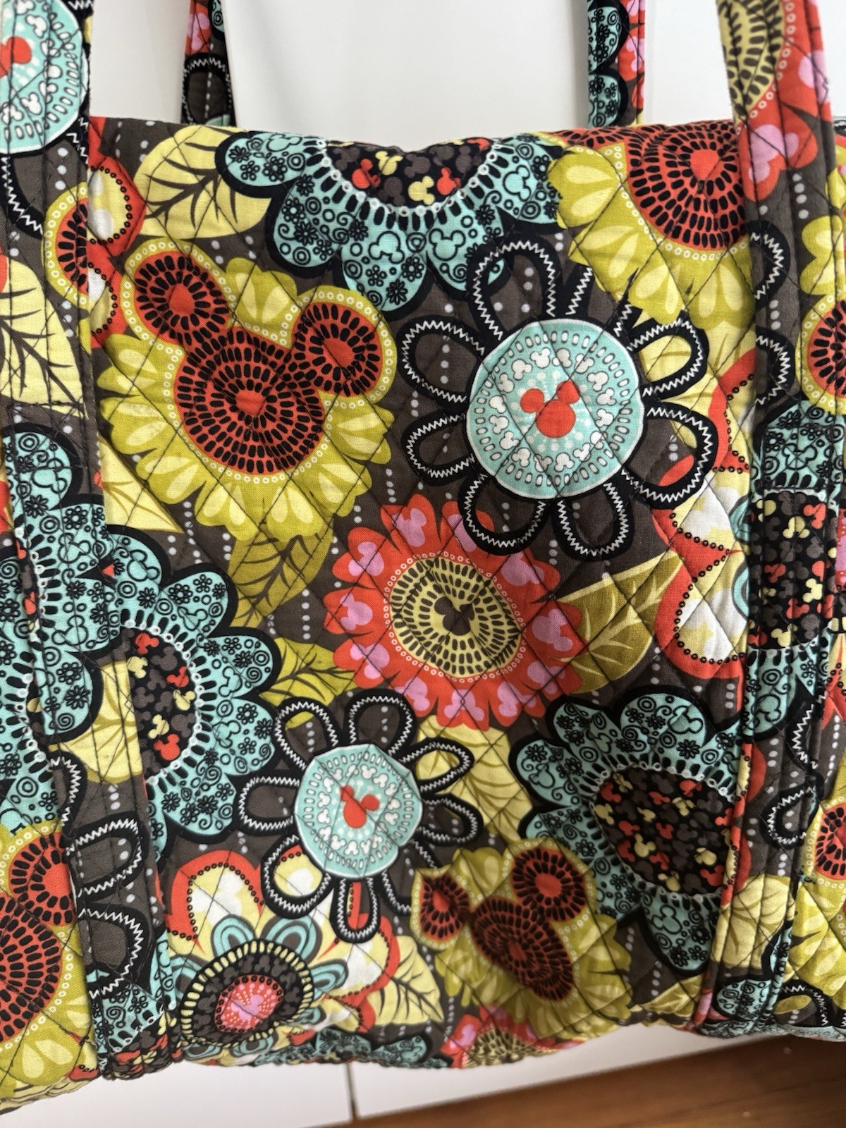 Vera Bradley Disney Parks, Perfect Petals, XL Large Duffel, Mickey Mouse, Floral