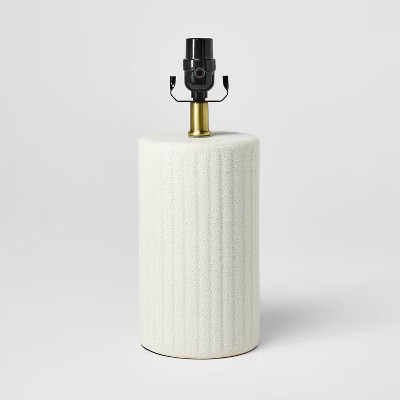 Ceramic Lamp Base with Reactive Glaze White - Threshold designed with Studio