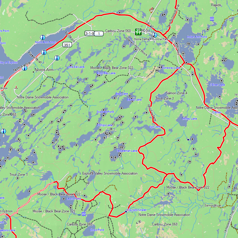 TrakMaps Snowmobile Newfoundland - Garmin GPS Map